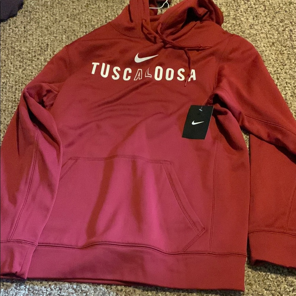 Nike Red Hoodie with Tuscaloosa Print